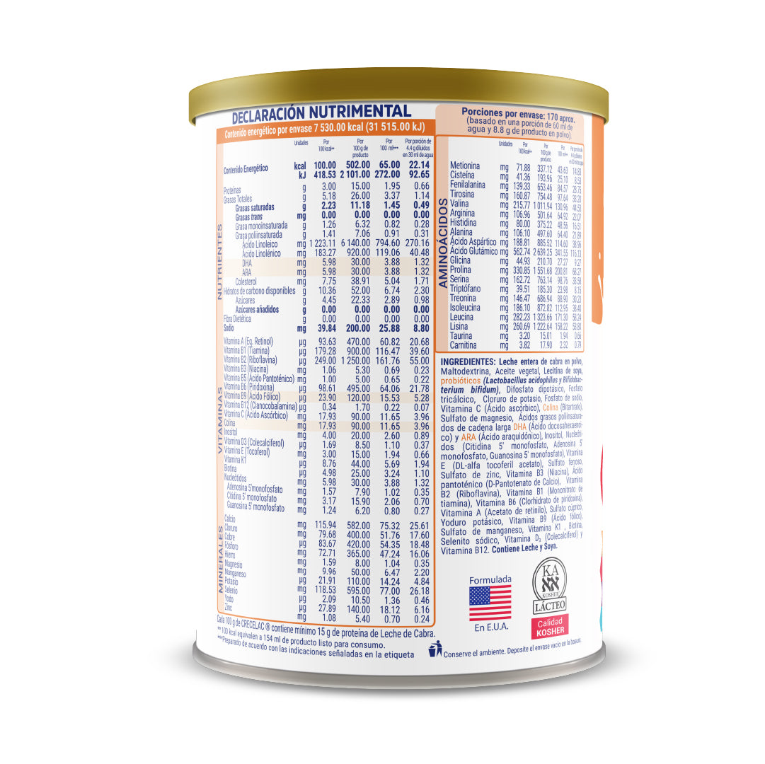 Fórmula Crecelac Bebé 0-12 Meses 1.5 kg