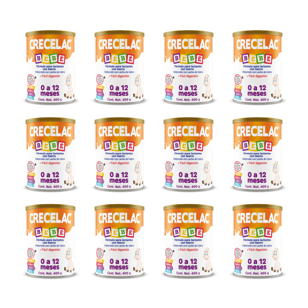 12 Pack Fórmula Crecelac Bebé 0-12 Meses 400gr